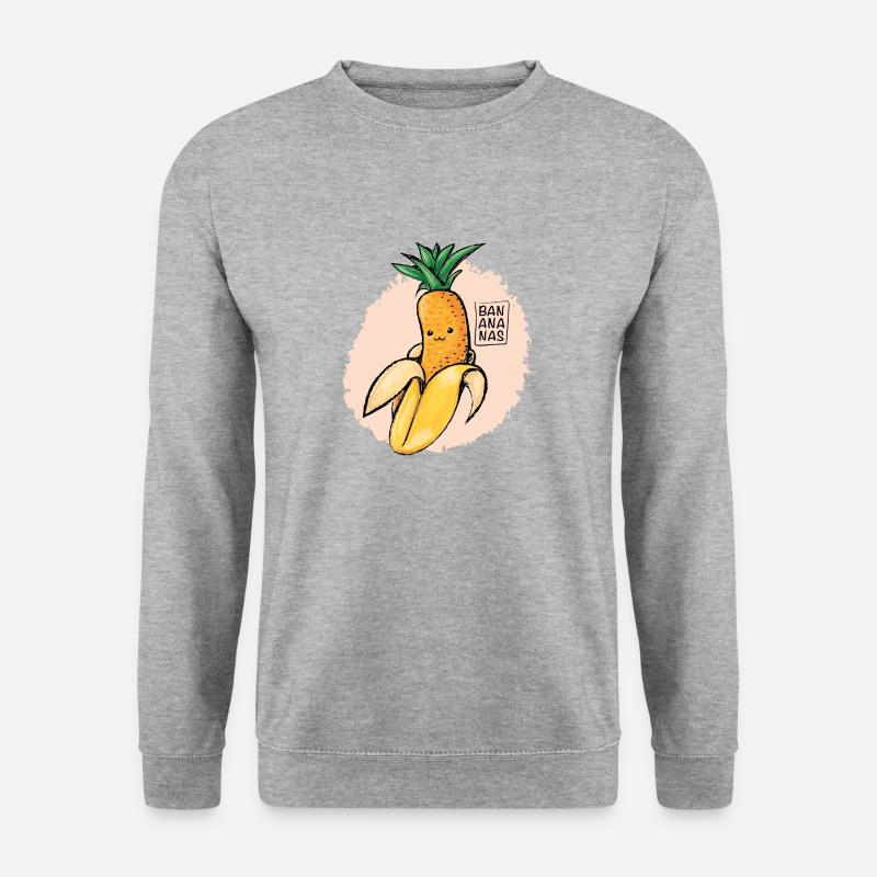 Banananas - Unisex Pullover - Weißgrau meliert