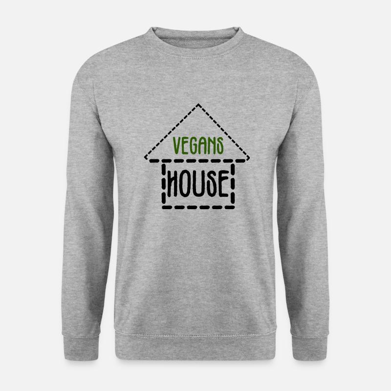 Haus der Veganer - Unisex Pullover - Weißgrau meliert