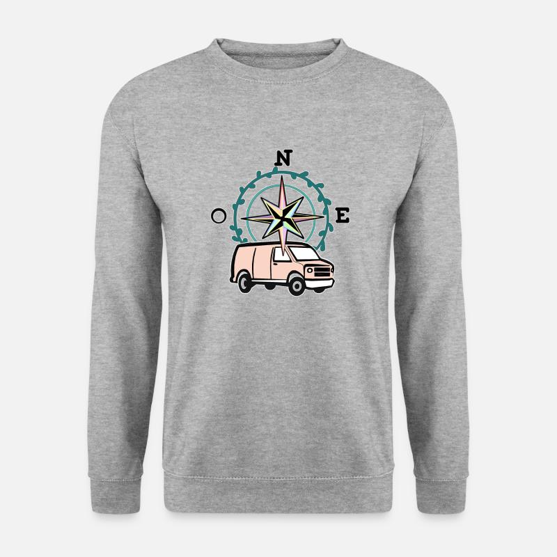 VAN LIFE VANLIFER NOMADS - Unisex Pullover - Weißgrau meliert