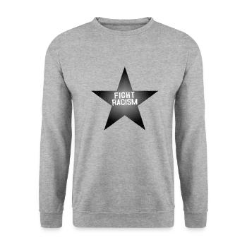 Fight Racism (star) - Unisex Pullover - Weißgrau meliert - Vorne - Alina (178cm) & Michal (187cm)