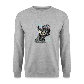 Philosophy - Unisex Sweatshirt - salt & pepper - Front - Alina (178cm) & Michal (187cm)