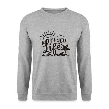 Beachlife - Unisex Sweatshirt - salt & pepper - Front - Alina (178cm) & Michal (187cm)