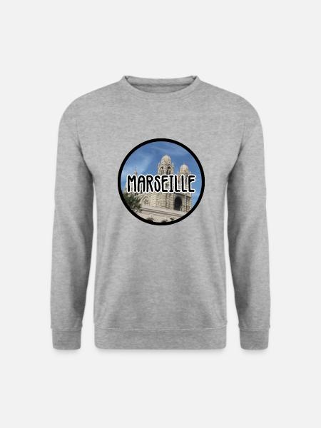 Marseille La Major - Unisex Pullover - Weißgrau meliert