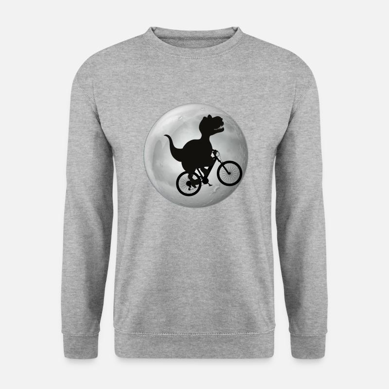 DINO E.T. on BIKE - Unisex Pullover - Weißgrau meliert