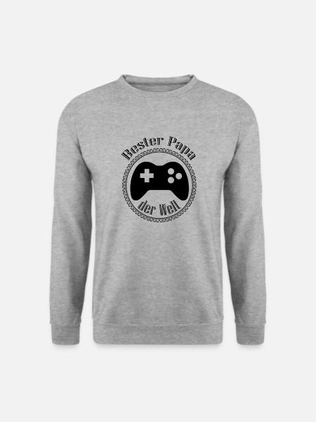 Bester Papa der Welt - Unisex Pullover - Weißgrau meliert