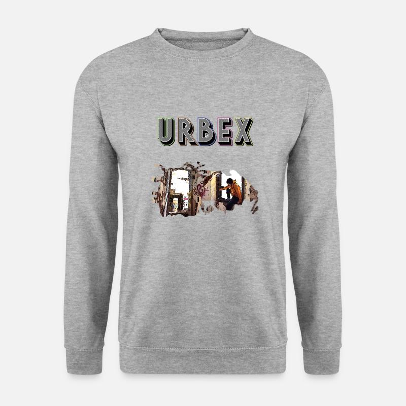 URBEX - Unisex Pullover - Weißgrau meliert