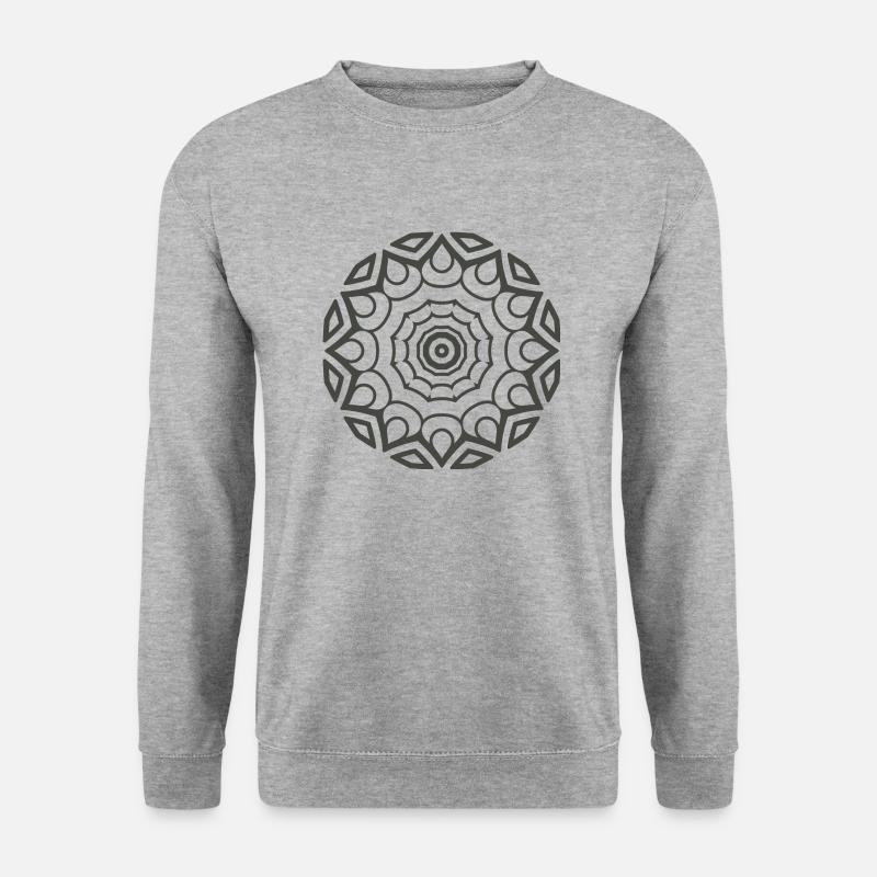 MANDALA - Unisex Pullover - Weißgrau meliert