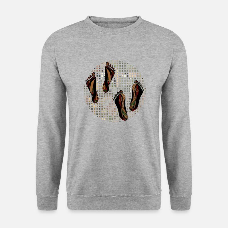 Füße - Unisex Pullover - Weißgrau meliert