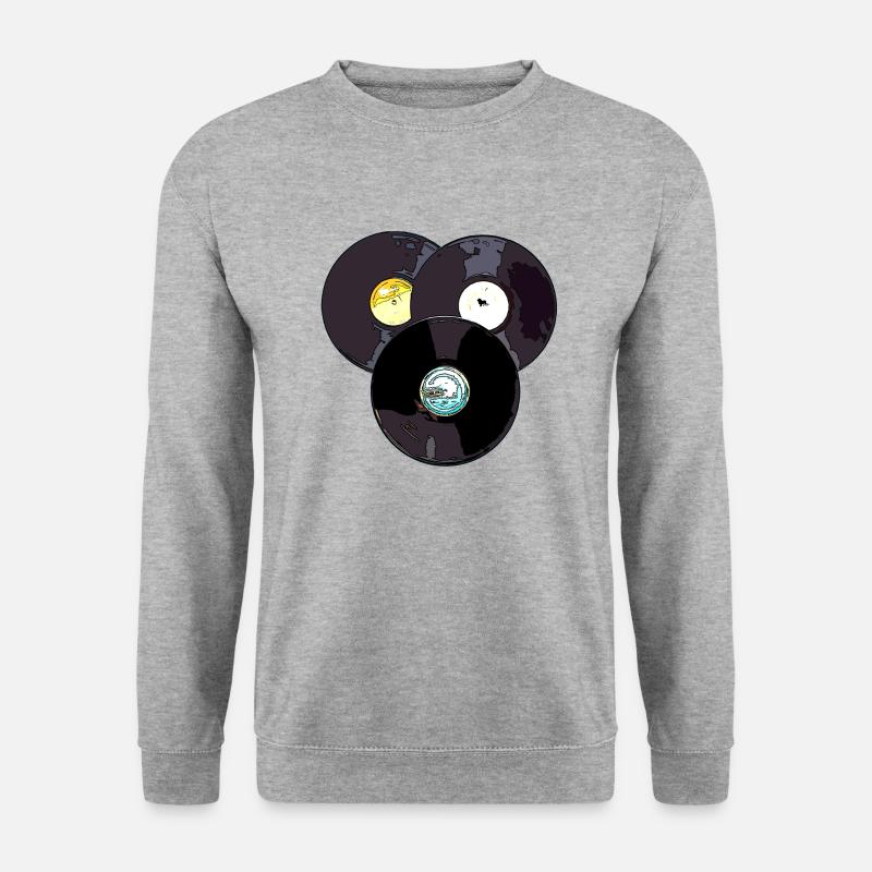 VINYL - Unisex Pullover - Weißgrau meliert