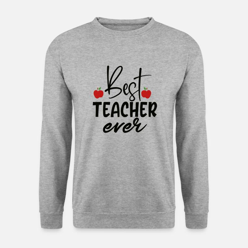 Bester Lehrer aller Zeiten - Unisex Pullover - Weißgrau meliert