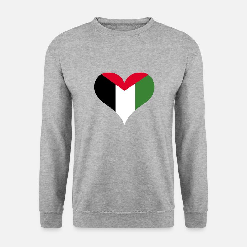 Liebe Palästina - Unisex Pullover - Weißgrau meliert