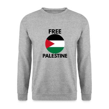 Libérer la Palestine - Sweat-shirt Unisexe - gris chiné - Devant - Alina (178cm) & Michal (187cm)