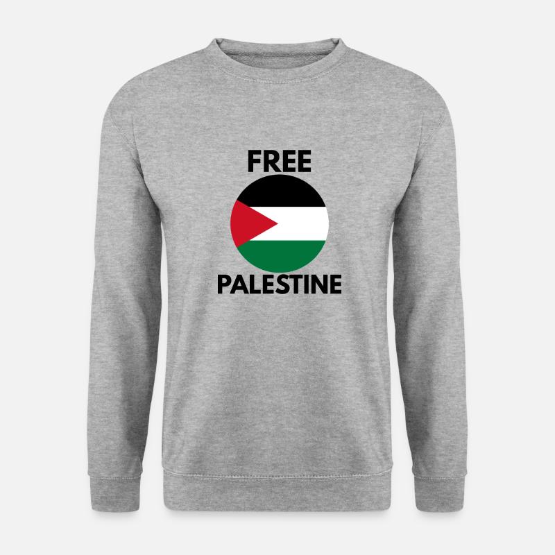 Freies Palästina - Unisex Pullover - Weißgrau meliert