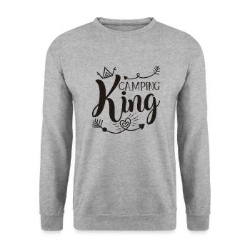 Camping King - Unisex Sweatshirt - salt & pepper - Front - Alina (178cm) & Michal (187cm)