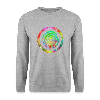 Joyful spiral - Unisex Sweatshirt - salt & pepper - Front - Alina (178cm) & Michal (187cm)