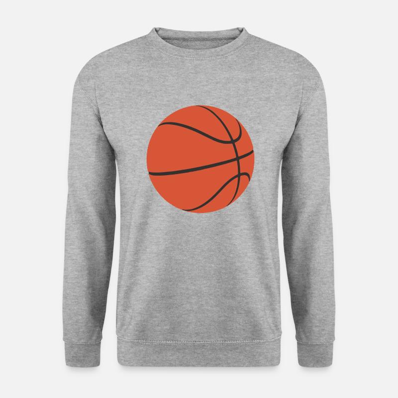 Basketball - Unisex Pullover - Weißgrau meliert