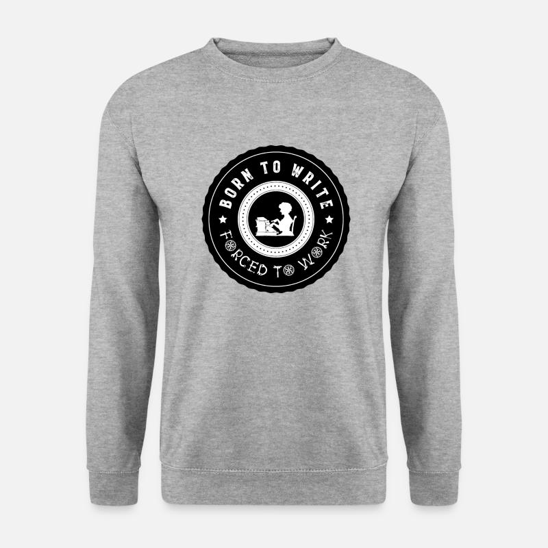 BornTo Write - Unisex Pullover - Weißgrau meliert