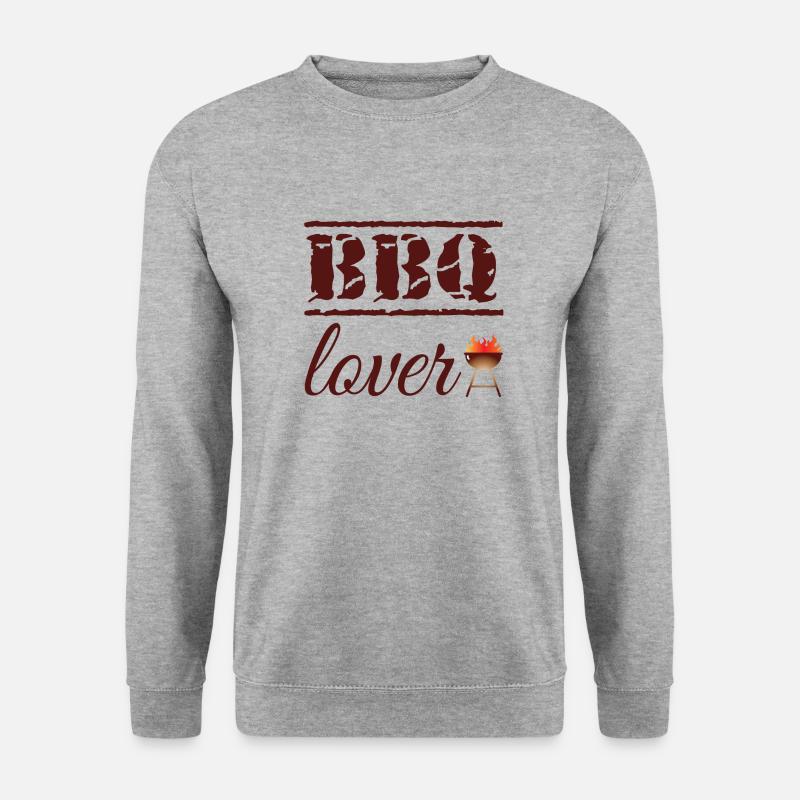 BBQ lover - Unisex Pullover - Weißgrau meliert