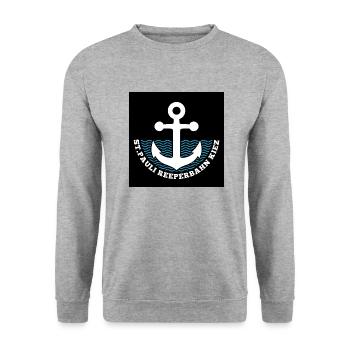 Hambourg St. Pauli - Sweat-shirt Unisexe - gris chiné - Devant - Alina (178cm) & Michal (187cm)