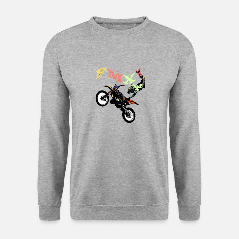 freestyle motocross - Unisex Pullover - Weißgrau meliert