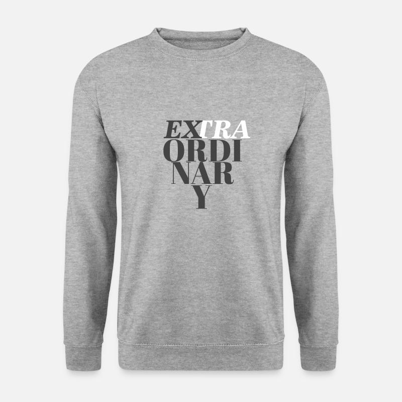 außerordentlich - Unisex Pullover - Weißgrau meliert