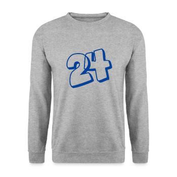 24 ème anniversaire - Sweat-shirt Unisexe - gris chiné - Devant - Alina (178cm) & Michal (187cm)