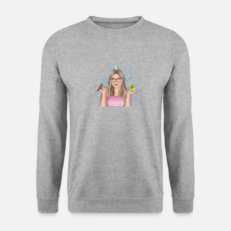 "Die Vogelfamilie" Merch - Unisex Pullover - Weißgrau meliert