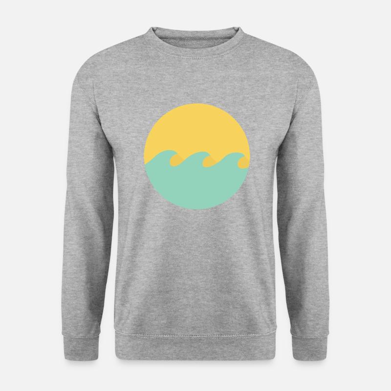 miami welle - Unisex Pullover - Weißgrau meliert