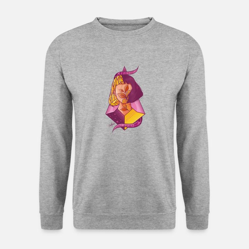 Frühling - Unisex Pullover - Weißgrau meliert