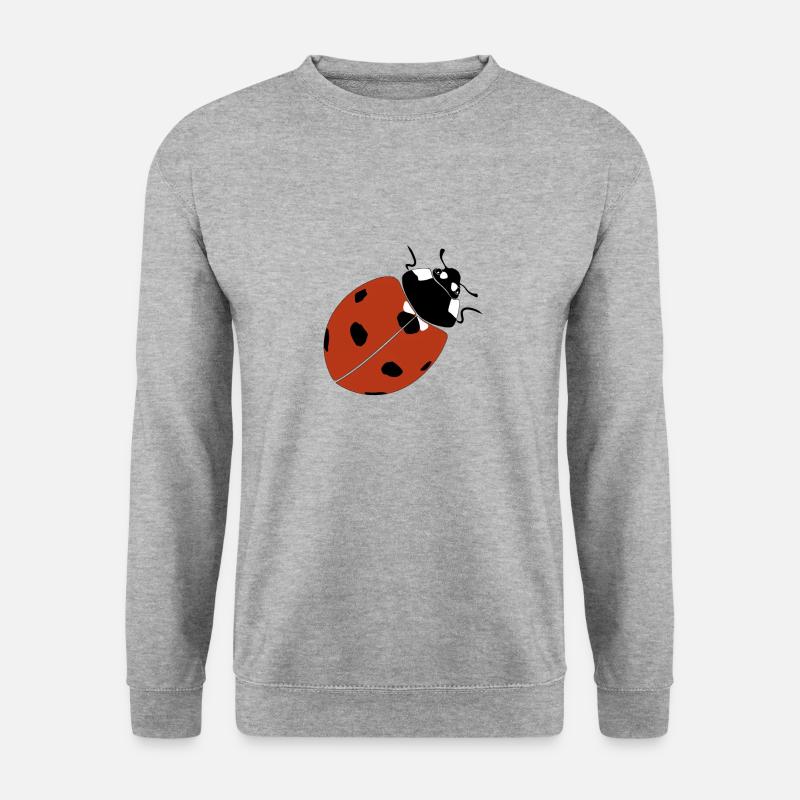 Marienkäfer - Unisex Pullover - Weißgrau meliert