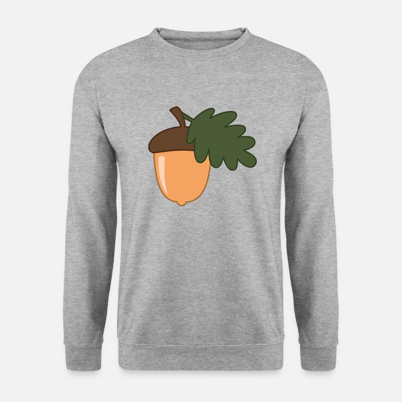 Eichel Nuss - Unisex Pullover - Weißgrau meliert