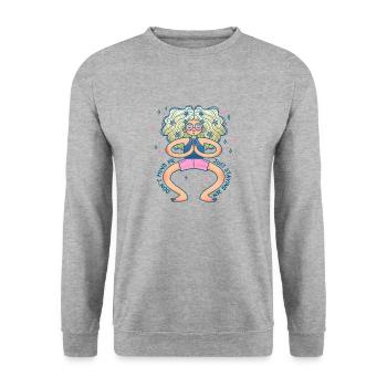 Yoga girl - Sweat-shirt Unisexe - gris chiné - Devant - Alina (178cm) & Michal (187cm)