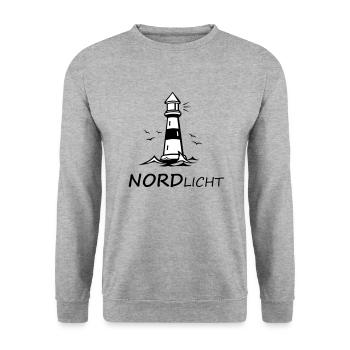Nordlicht - Unisex Pullover - Weißgrau meliert - Vorne - Alina (178cm) & Michal (187cm)
