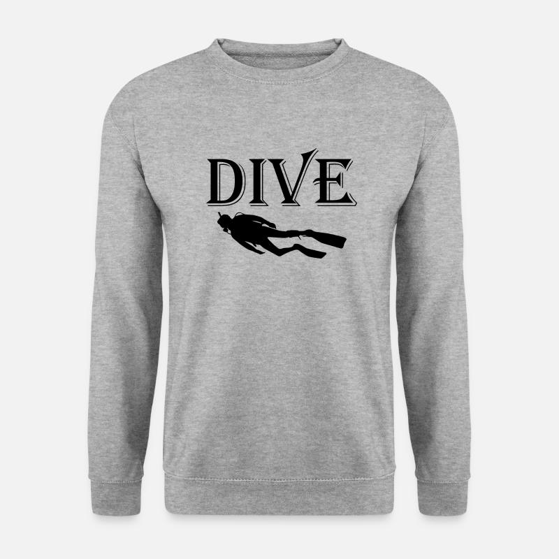 Diving Dive tauchen - Unisex Pullover - Weißgrau meliert
