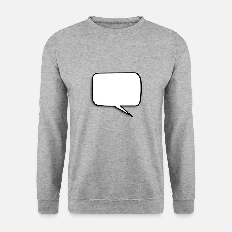 Speech Bubble Shape White - Unisex Sweatshirt - salt & pepper