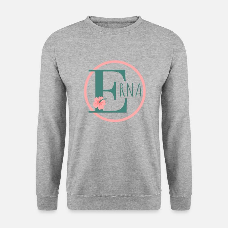 Erna Name Vorname Mädchen - Unisex Pullover - Weißgrau meliert