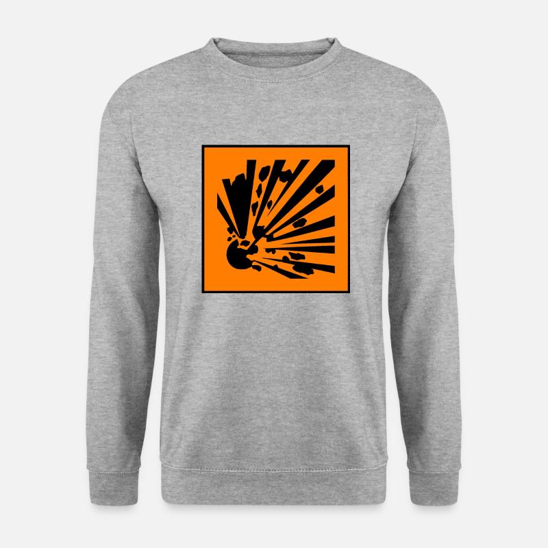 Explosief Waarschuwing, Explosive Warning - Unisex Sweatshirt - salt & pepper