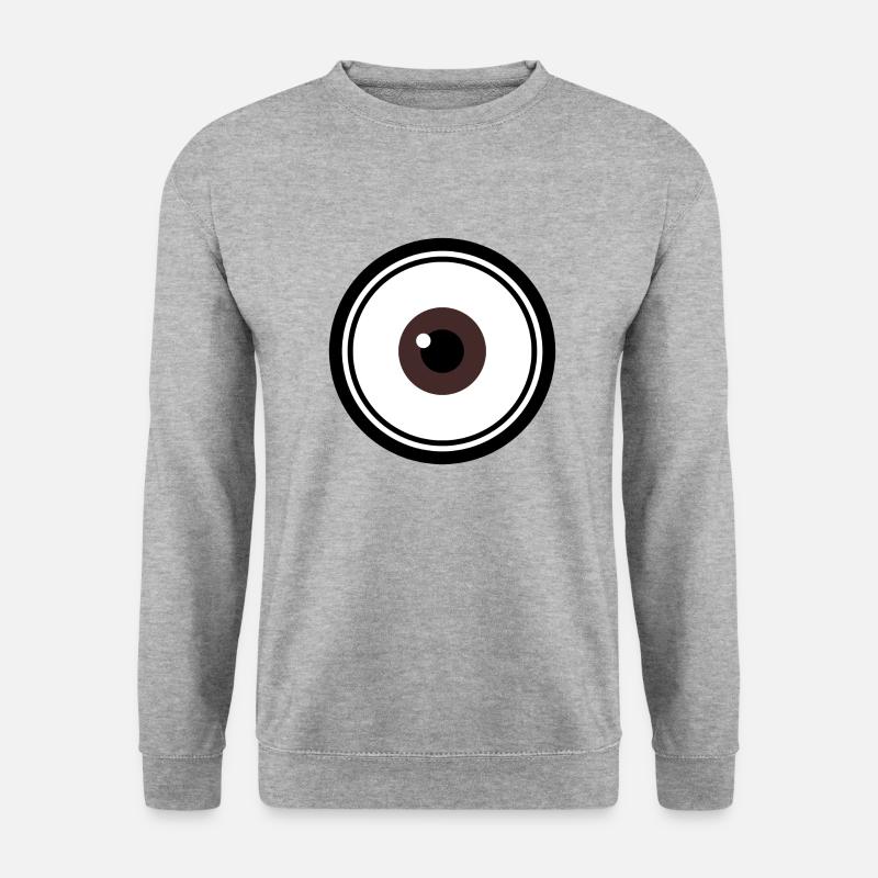 Braunes Auge - Unisex Pullover - Weißgrau meliert
