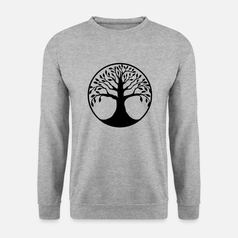 baum des lebens - Unisex Pullover - Weißgrau meliert
