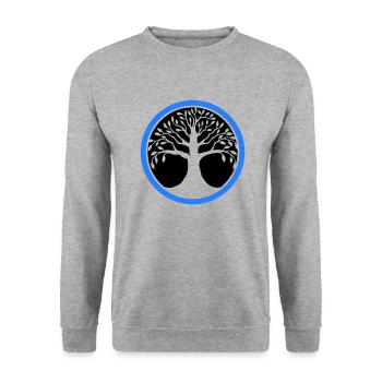 baum des lebens - Unisex Pullover - Weißgrau meliert - Vorne - Alina (178cm) & Michal (187cm)