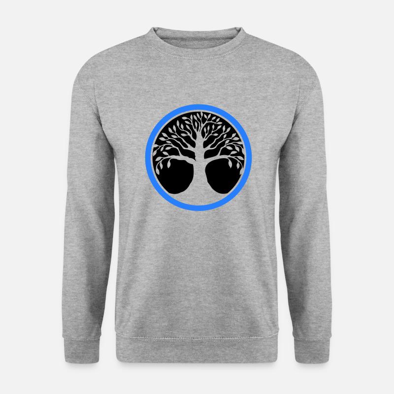 baum des lebens - Unisex Pullover - Weißgrau meliert