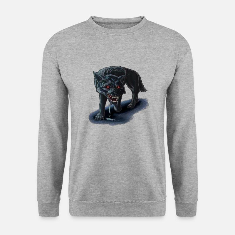 Hellhound - Unisex Pullover - Weißgrau meliert