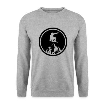 Snowboard Snowboarder - Sweat-shirt Unisexe - gris chiné - Devant - Alina (178cm) & Michal (187cm)