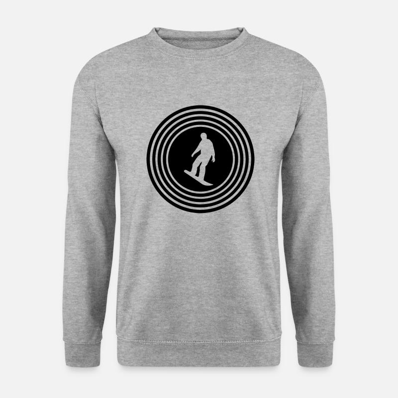 Snowboard Snowboarder - Unisex Pullover - Weißgrau meliert