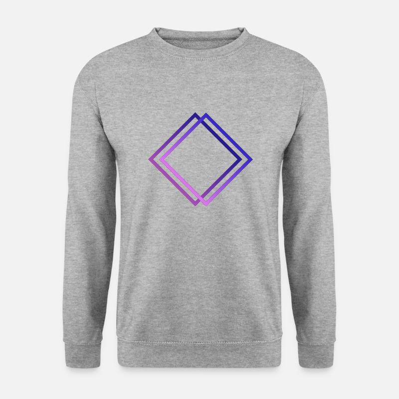 Logo lila ohne Text - Unisex Pullover - Weißgrau meliert