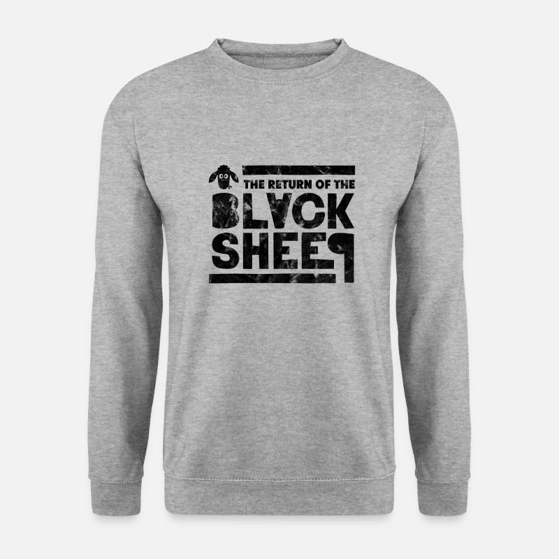 Black Sheep - Unisex Pullover - Weißgrau meliert