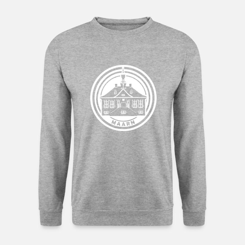 Rathaus Maarn - Unisex Pullover - Weißgrau meliert