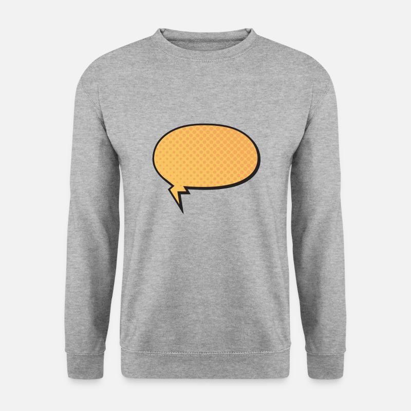 speech bubble round gift idea - Unisex Sweatshirt - salt & pepper