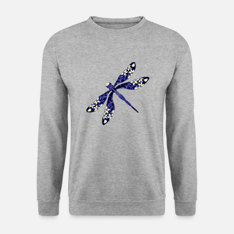 Libelle - Unisex Pullover - Weißgrau meliert