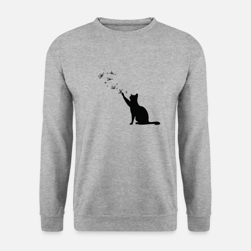 Starry Magic Cat - Unisex Sweatshirt - salt & pepper